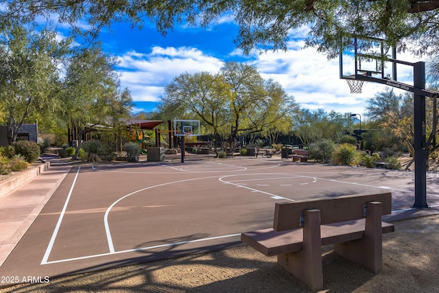 view of sport court featuring community basketball court