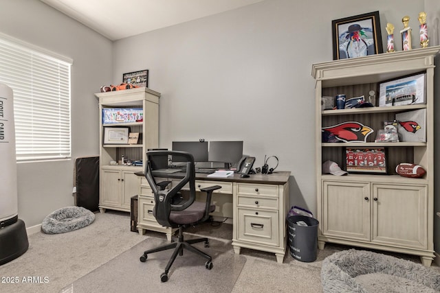 view of carpeted office