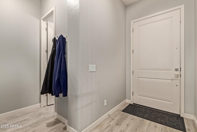 doorway featuring light hardwood / wood-style flooring