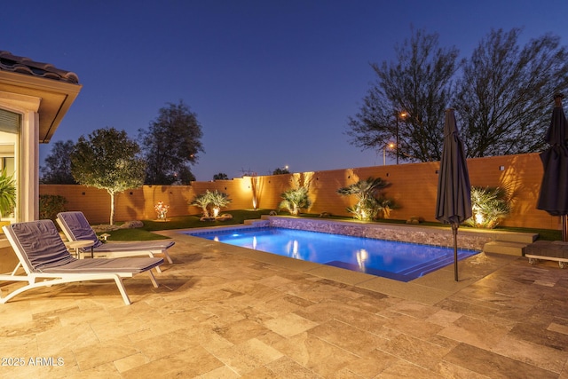 view of pool with a patio area