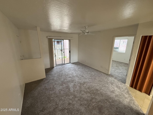 16602 N 25th St Unit 217, Phoenix, AZ 85032 - empty room with light carpet, a ceiling fan, and a textured ceiling