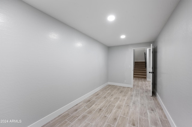 empty room featuring light hardwood / wood-style floors