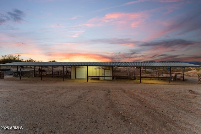 view of horse barn