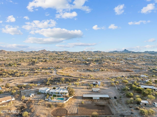 bird's eye view featuring a mountain view