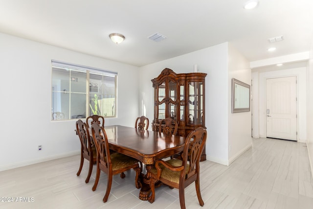 view of dining space