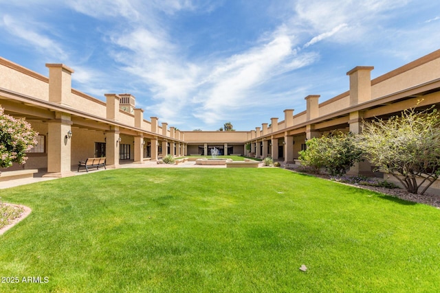 view of yard featuring a patio