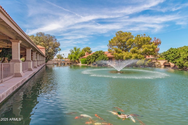 view of water feature