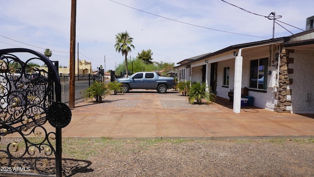exterior space with fence