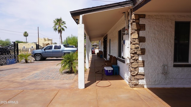 view of patio with fence