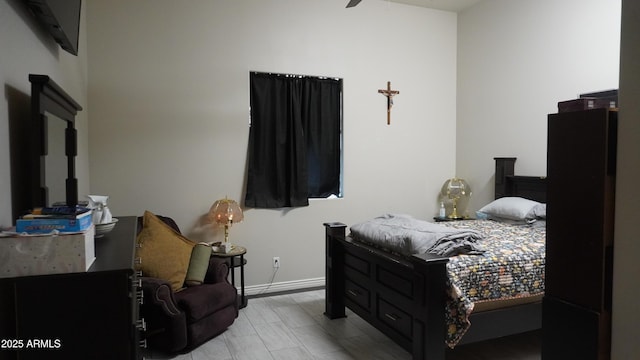 bedroom with baseboards