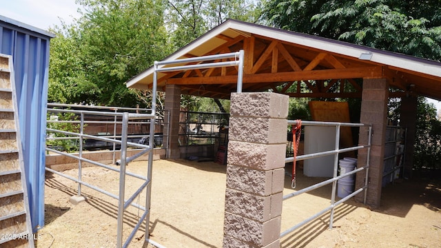 view of horse barn