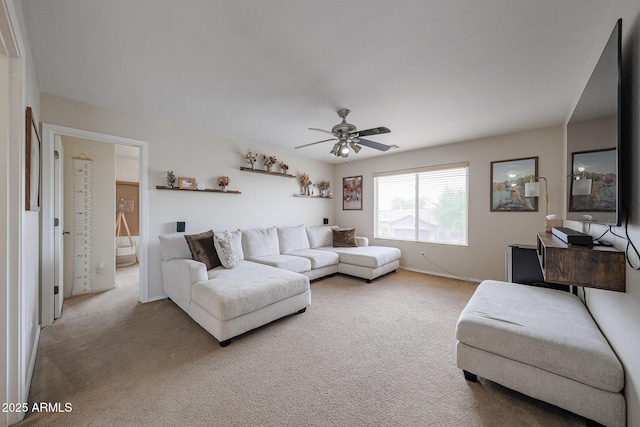 11563 W Jefferson St, Avondale, AZ 85323 - living room featuring carpet floors and ceiling fan