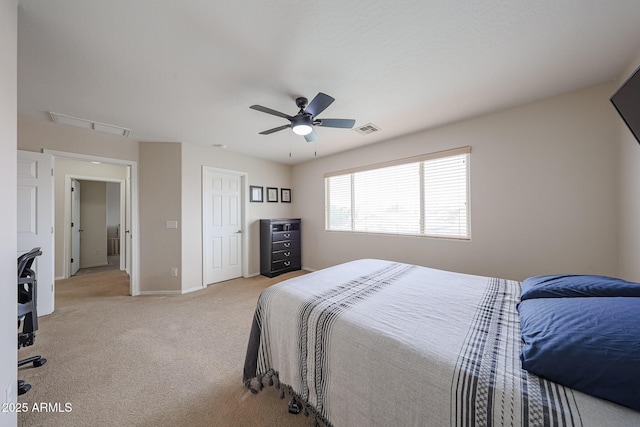 11563 W Jefferson St, Avondale, AZ 85323 - bedroom featuring light carpet, baseboards, and ceiling fan