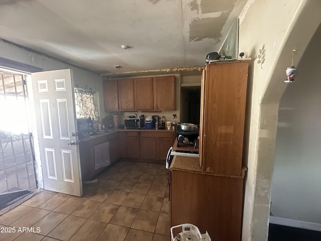 kitchen featuring tile patterned flooring