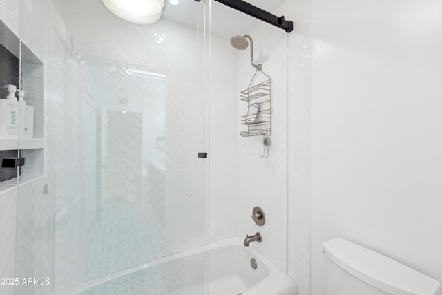 8001 N 3rd Pl, Phoenix, AZ 85020 - bathroom with toilet and bath / shower combo with glass door