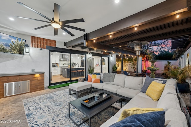 8001 N 3rd Pl, Phoenix, AZ 85020 - living area with ceiling fan and recessed lighting