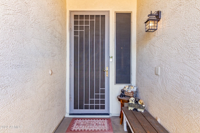 view of doorway to property