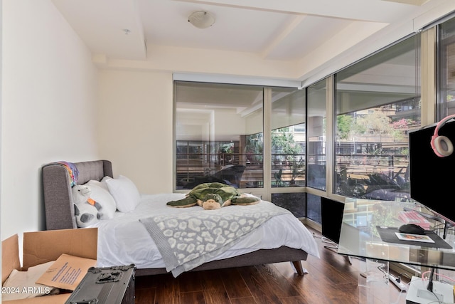 bedroom featuring hardwood / wood-style floors