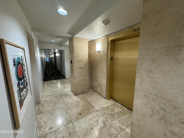 hall with elevator