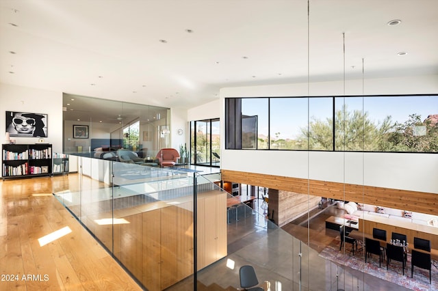 interior space featuring hardwood / wood-style floors