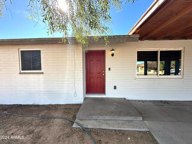 view of doorway to property