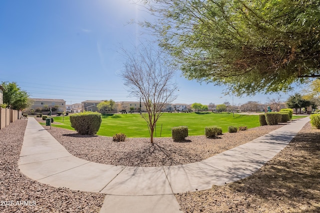 view of community with a yard