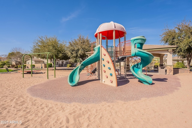 view of community jungle gym