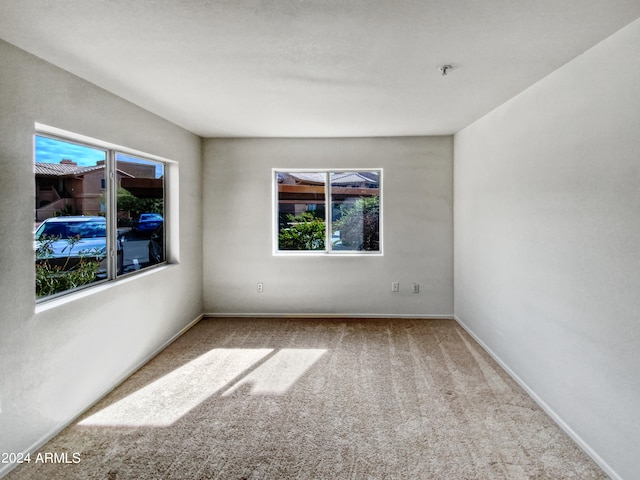 carpeted empty room featuring a healthy amount of sunlight