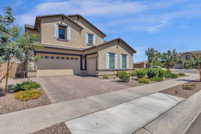 view of front facade with a garage