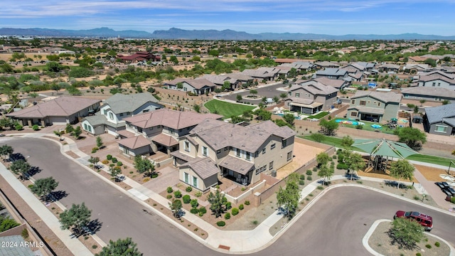 bird's eye view featuring a mountain view