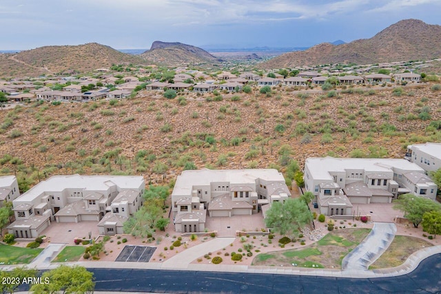 bird's eye view featuring a mountain view