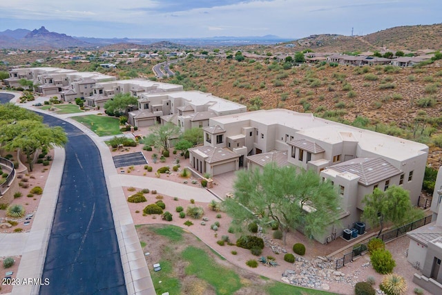 bird's eye view featuring a mountain view