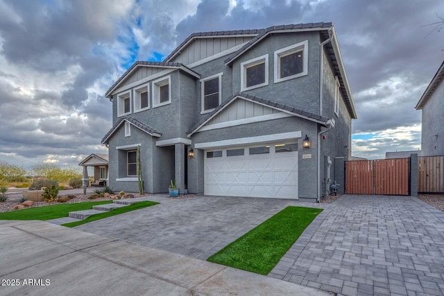 view of front of home featuring a garage