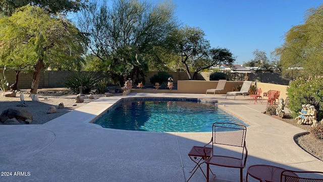 view of pool featuring a patio area