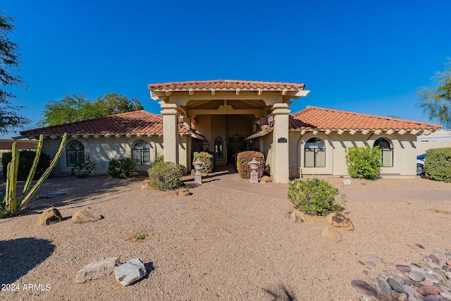 view of mediterranean / spanish house