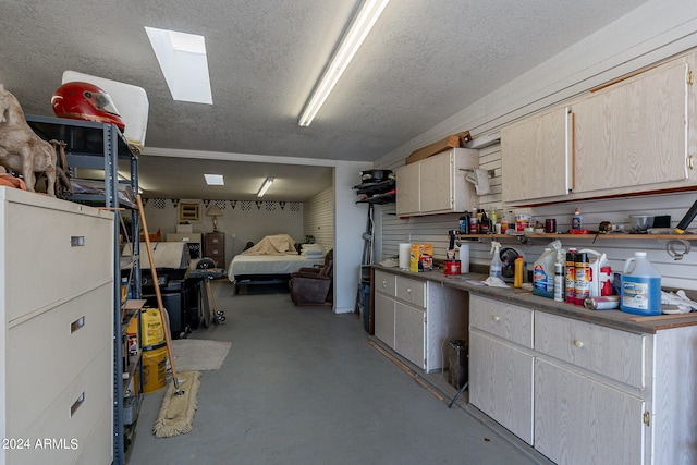 interior space featuring a textured ceiling