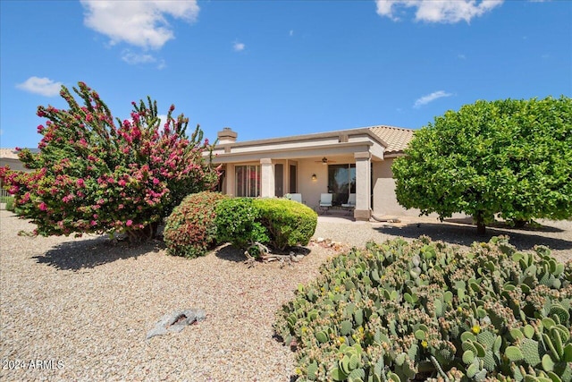 view of front of property with a patio area