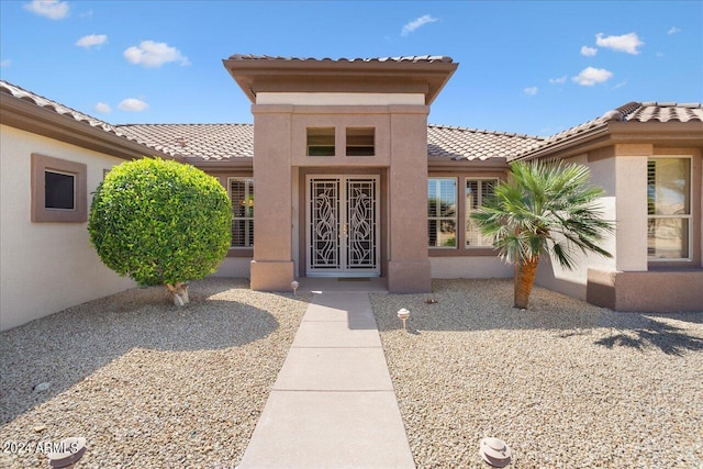 view of doorway to property