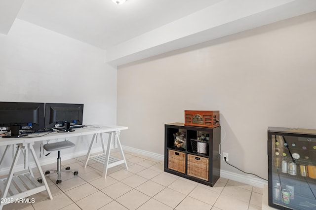 office featuring light tile patterned floors