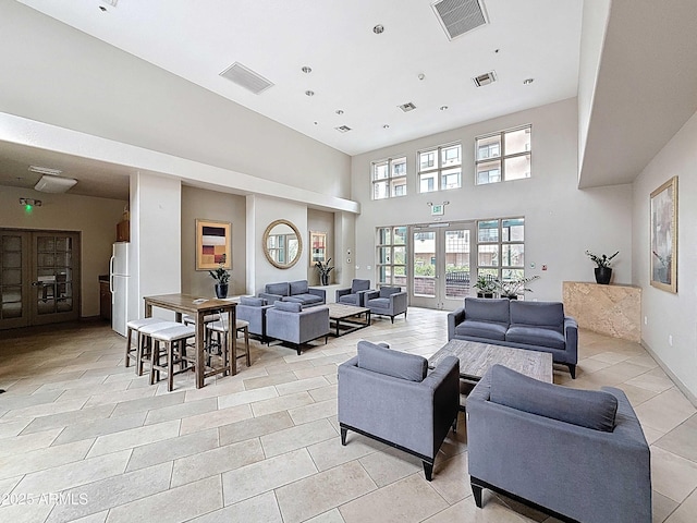 building lobby featuring visible vents
