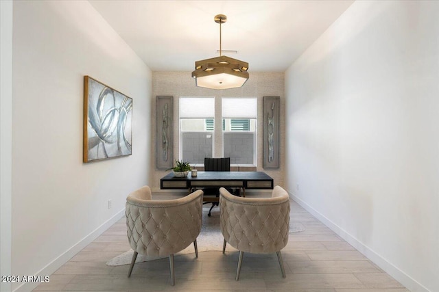 interior space featuring light hardwood / wood-style floors