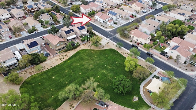 bird's eye view featuring a residential view