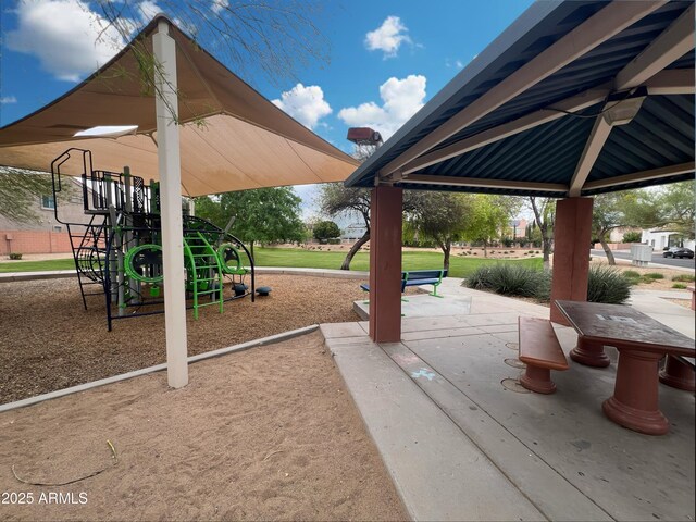 exterior space with a gazebo
