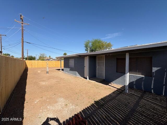 view of fenced backyard
