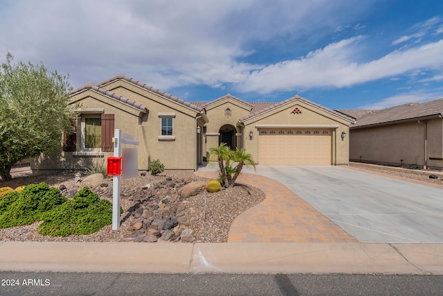 view of front of home featuring a garage