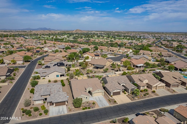 bird's eye view featuring a mountain view