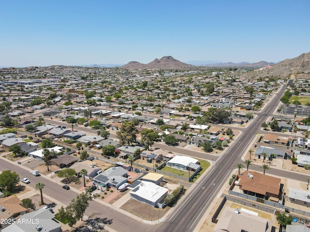 2346 E Sylvia St, Phoenix, AZ 85022 - aerial view of property's location with a mountainous background and nearby suburban area