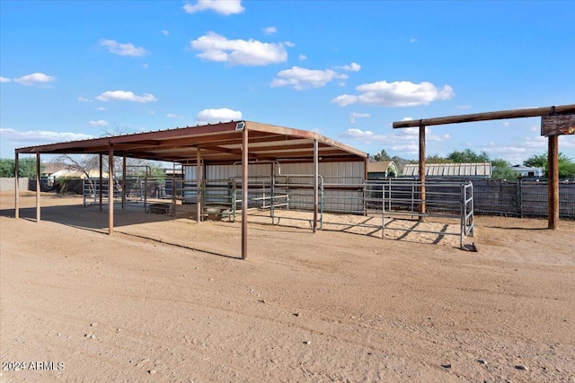 view of horse barn