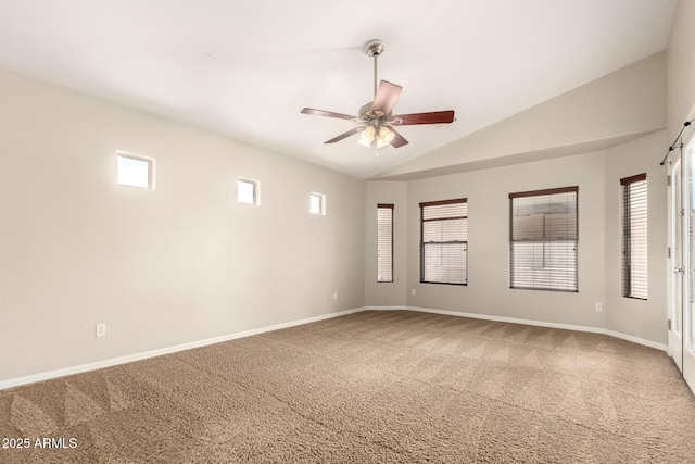 25212 W Maldonado Dr, Buckeye, AZ 85326 - carpeted empty room featuring baseboards, a ceiling fan, and a wealth of natural light
