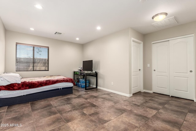 25212 W Maldonado Dr, Buckeye, AZ 85326 - bedroom featuring recessed lighting, baseboards, and visible vents